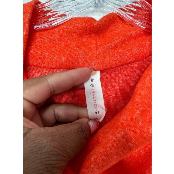 Anthropologie Daily Practice Orange Draped Soft Cowl Neck Midi Dress Size XS - Picture 4 of 13